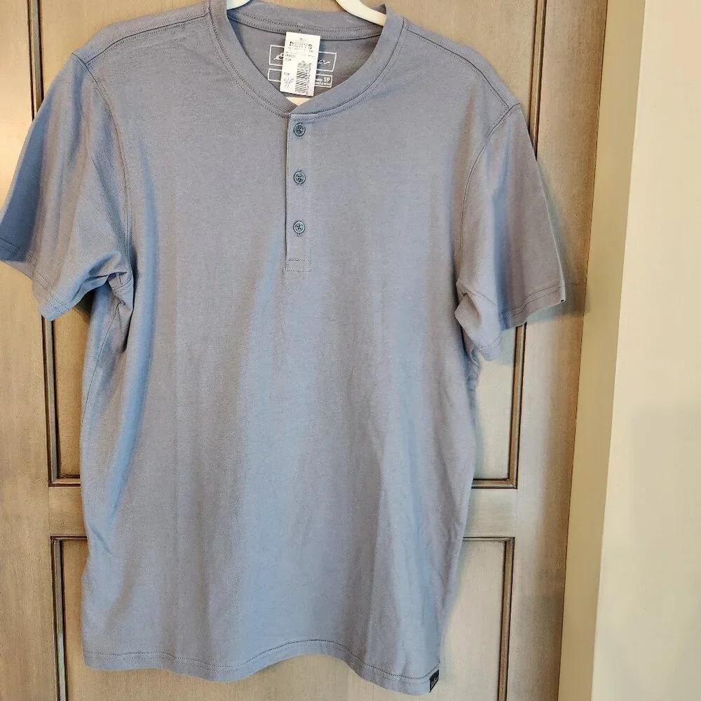 Eddie Bauer Gray Short Sleeve Henley –‎ Men's Small New